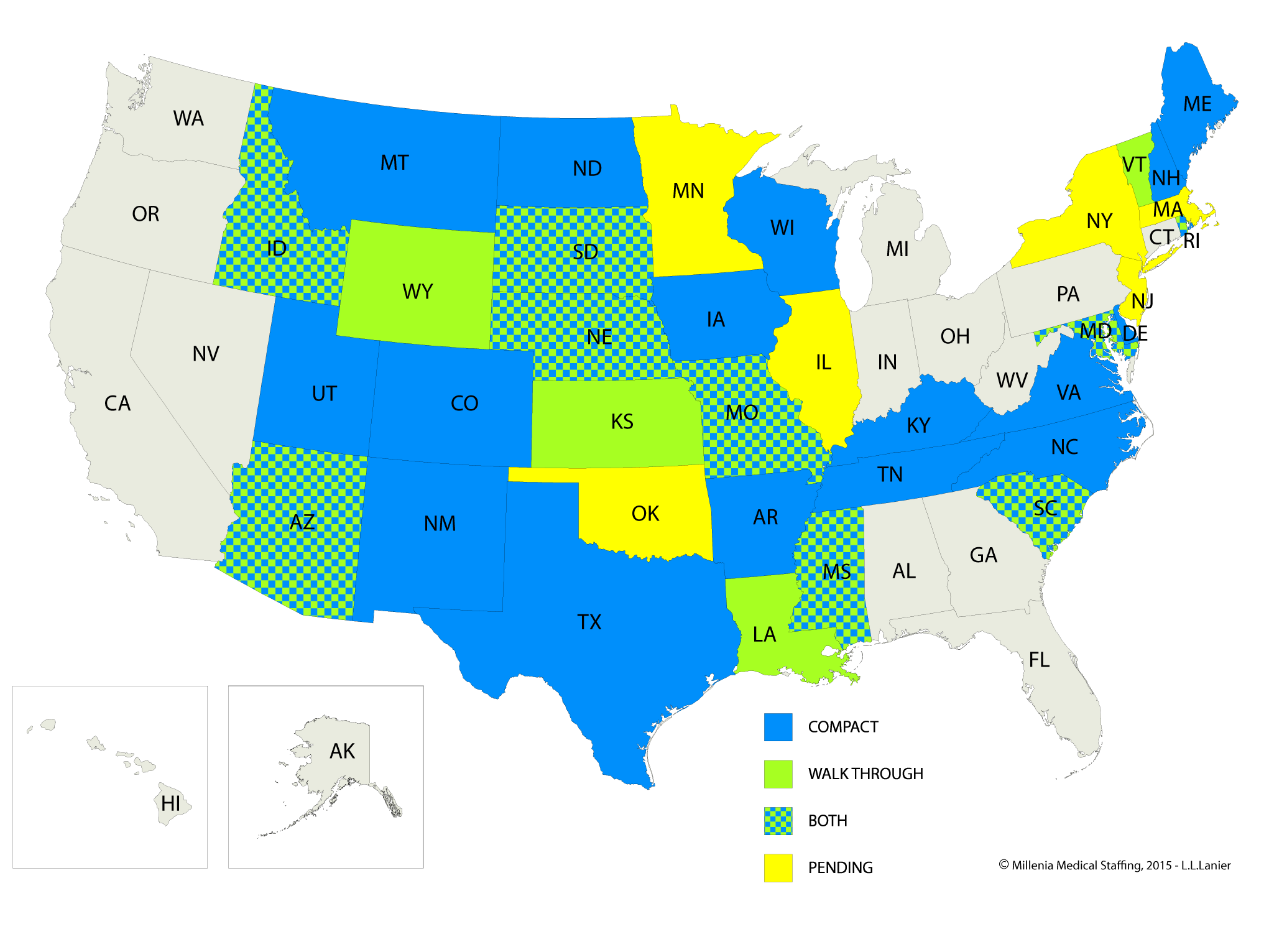 Nursing Compact States Map